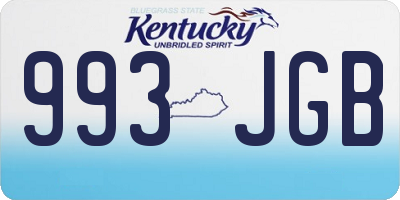 KY license plate 993JGB