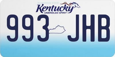 KY license plate 993JHB