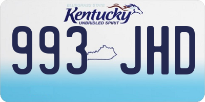 KY license plate 993JHD