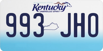 KY license plate 993JHO