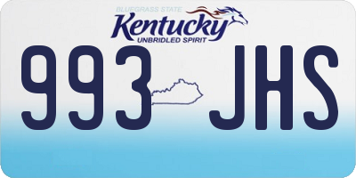 KY license plate 993JHS