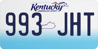 KY license plate 993JHT