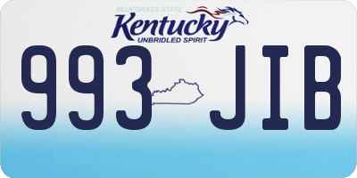 KY license plate 993JIB