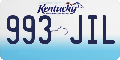 KY license plate 993JIL