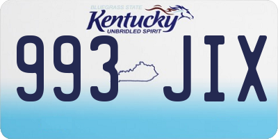 KY license plate 993JIX