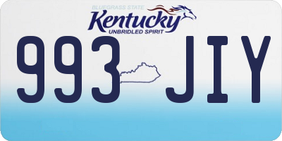KY license plate 993JIY