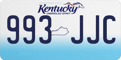 KY license plate 993JJC