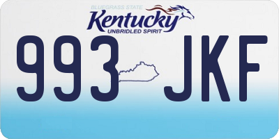 KY license plate 993JKF