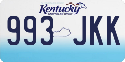 KY license plate 993JKK