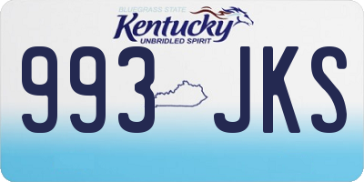 KY license plate 993JKS