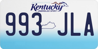KY license plate 993JLA