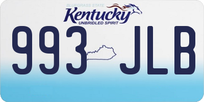 KY license plate 993JLB