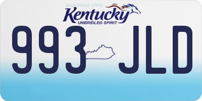KY license plate 993JLD