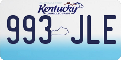 KY license plate 993JLE