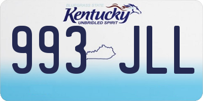 KY license plate 993JLL