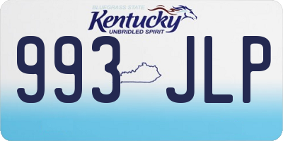 KY license plate 993JLP