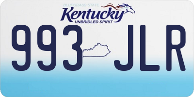 KY license plate 993JLR