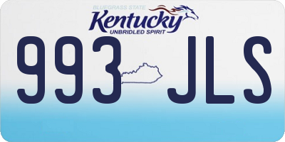 KY license plate 993JLS