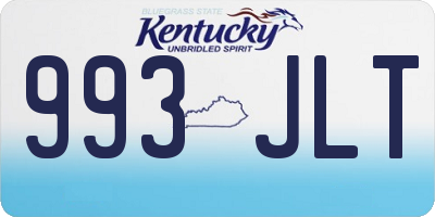 KY license plate 993JLT