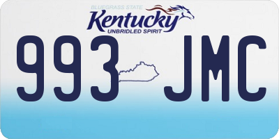 KY license plate 993JMC