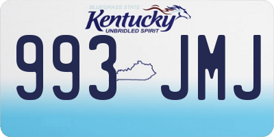 KY license plate 993JMJ