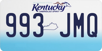 KY license plate 993JMQ