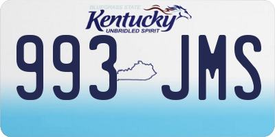 KY license plate 993JMS
