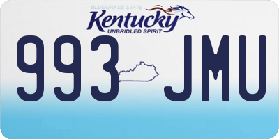 KY license plate 993JMU