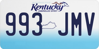 KY license plate 993JMV