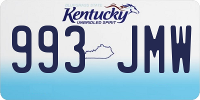 KY license plate 993JMW