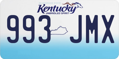 KY license plate 993JMX