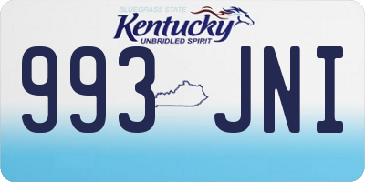KY license plate 993JNI