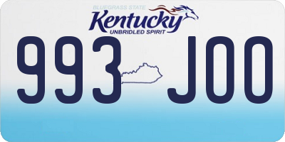 KY license plate 993JOO