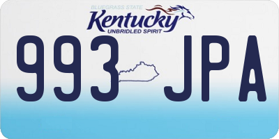KY license plate 993JPA