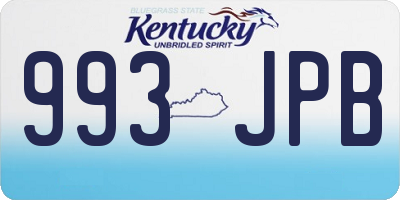 KY license plate 993JPB