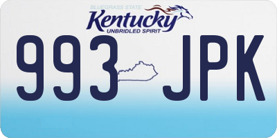 KY license plate 993JPK