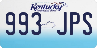 KY license plate 993JPS