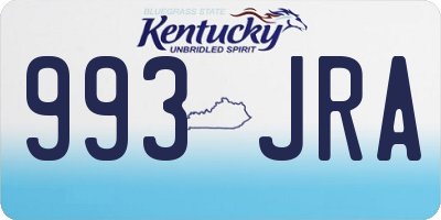 KY license plate 993JRA