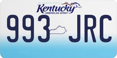 KY license plate 993JRC