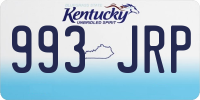 KY license plate 993JRP