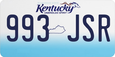 KY license plate 993JSR