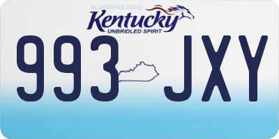 KY license plate 993JXY