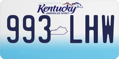 KY license plate 993LHW