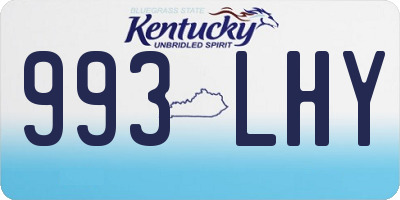 KY license plate 993LHY