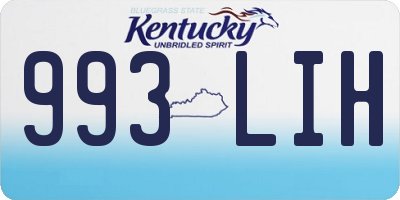 KY license plate 993LIH