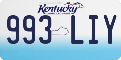 KY license plate 993LIY