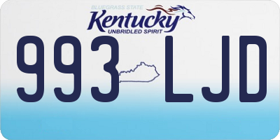 KY license plate 993LJD