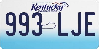 KY license plate 993LJE
