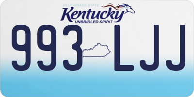 KY license plate 993LJJ