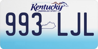 KY license plate 993LJL